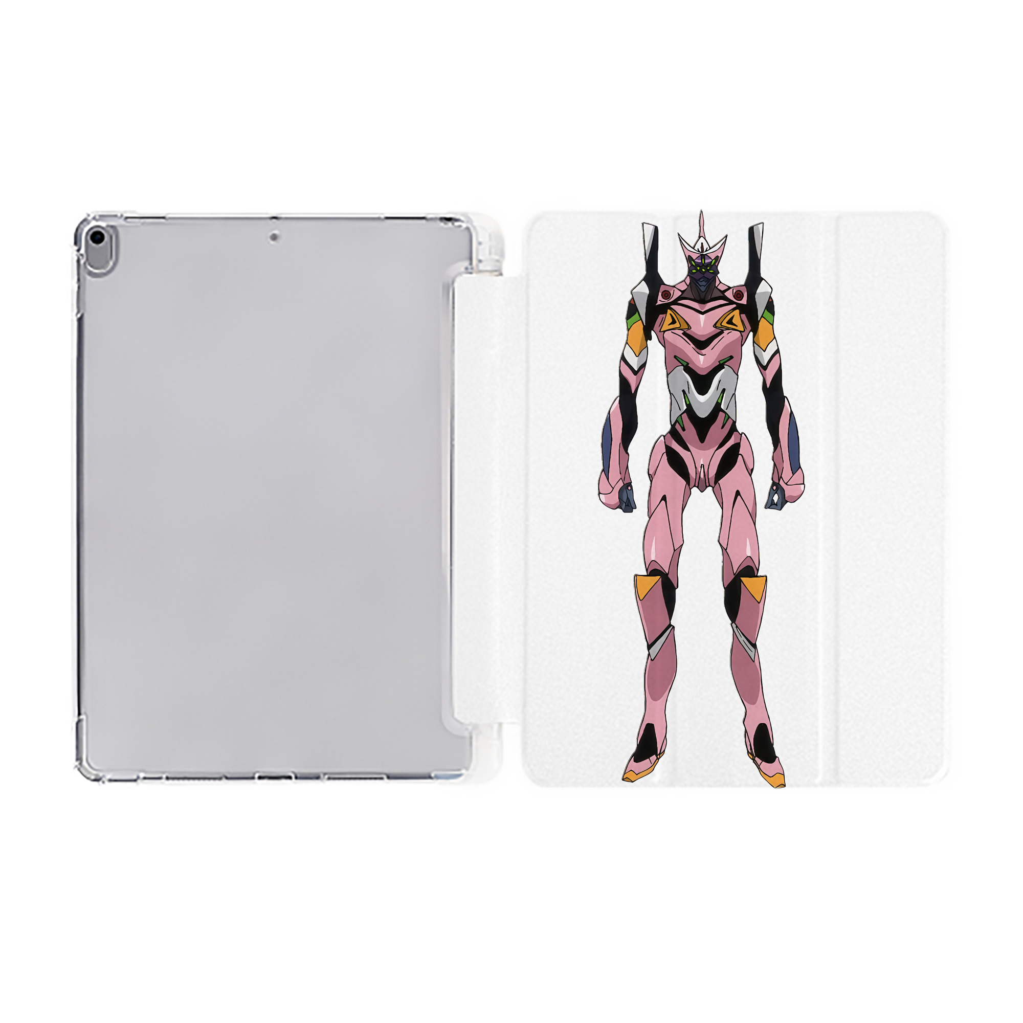 （画像用） EVA 新世紀エヴァンゲリオン IPad ケース ペン収納付き 三つ折りスタンド PUレザー×シリコン 対応機種9.5/10.5/10.9インチ